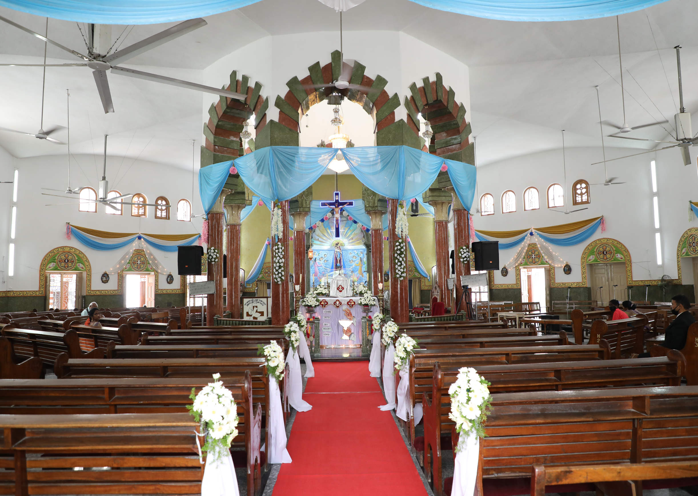 altar of lourdu matha church church colony ramanthapur
