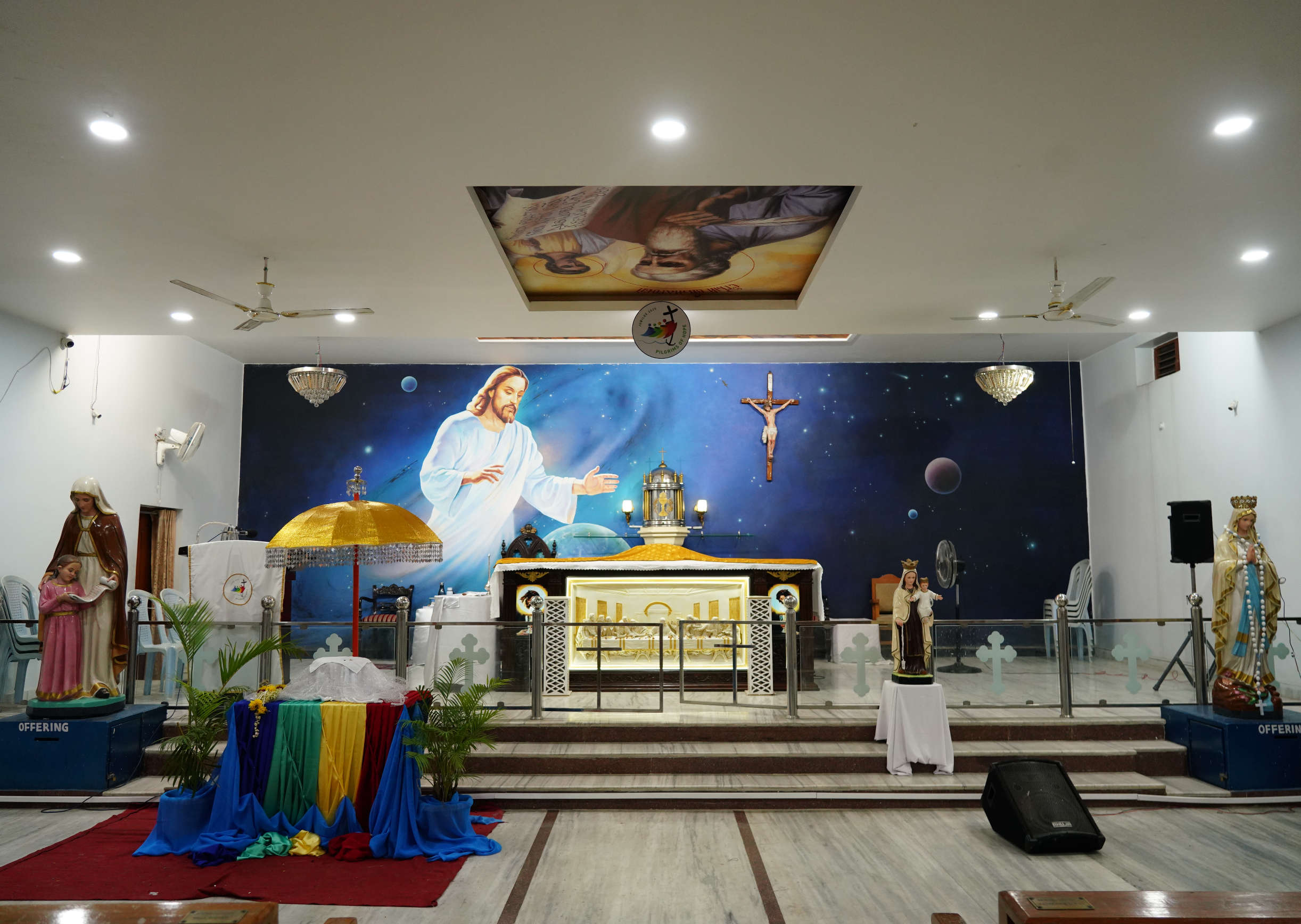 altar of st anns church mallapur