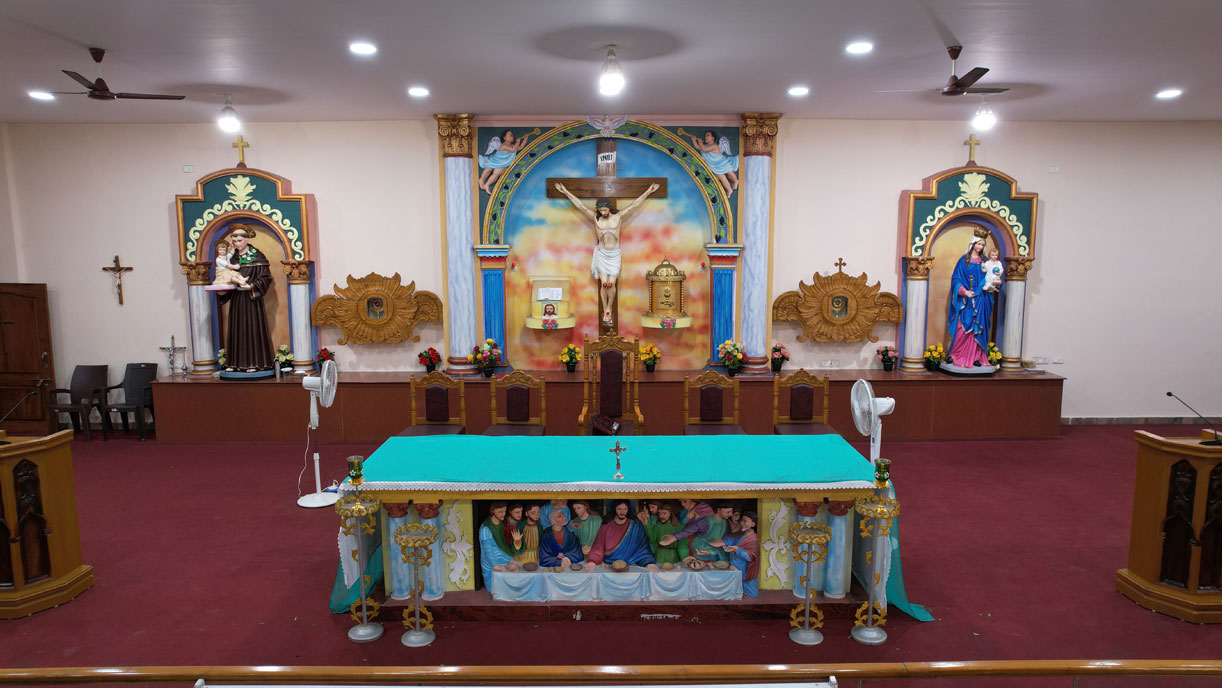 altar of lourdu matha church church colony ramanthapur